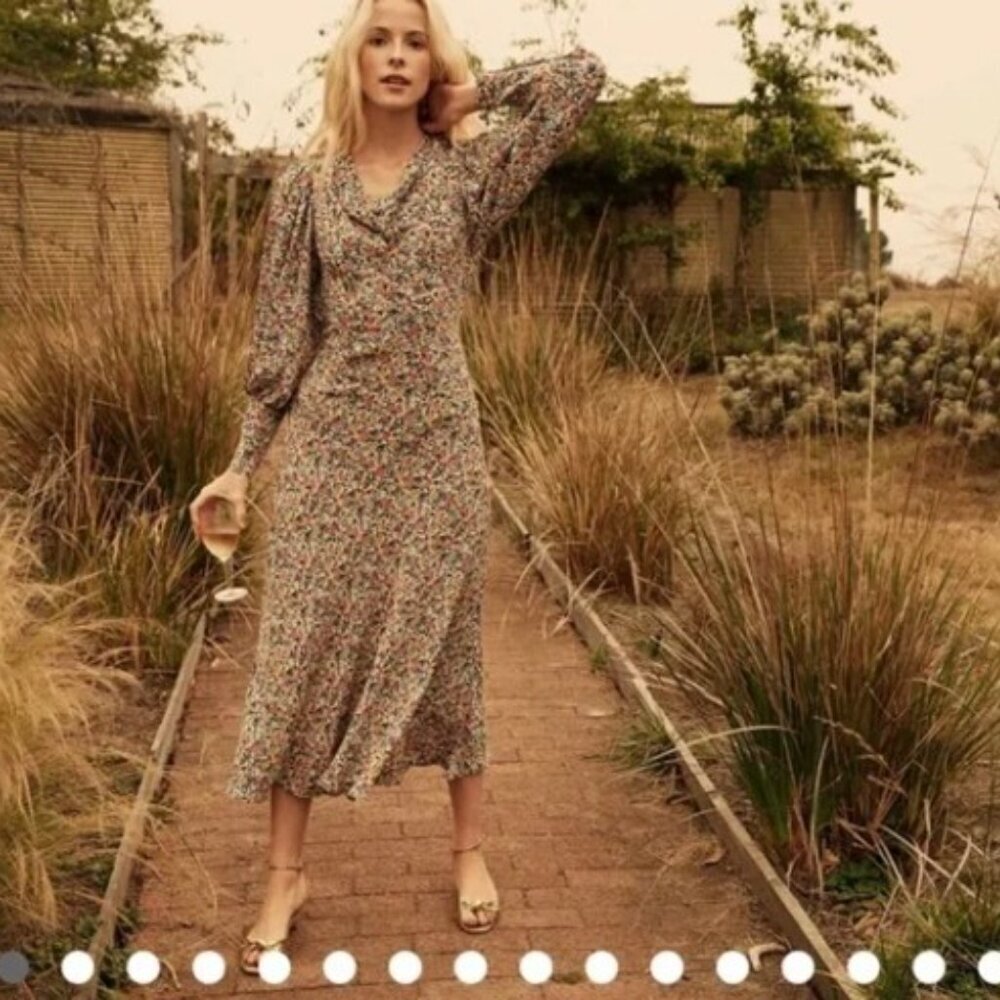 Doen Nanette Belted Floral Crepe Maxi Dress - NWT